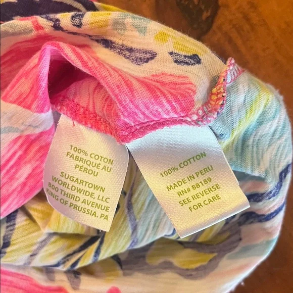 Lilly Pulitzer Vibrant Pink Floral Razorback Tank Top - Picture 6 of 6